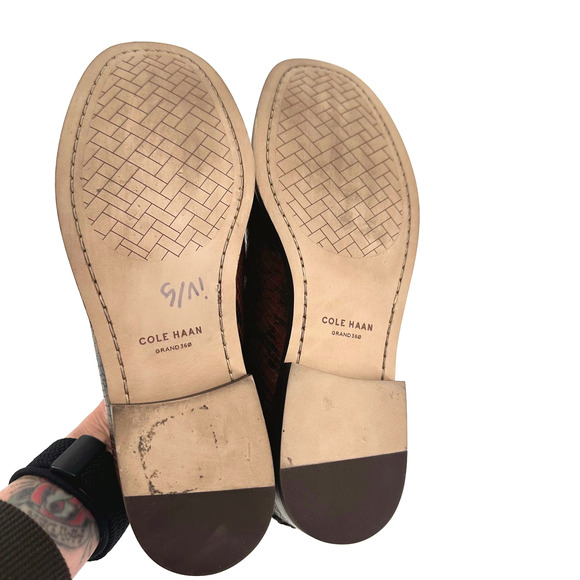 Cole Haan Womens Lana Lux Tassel Leather Loafers Size 7B Brown Snake Print - Picture 7 of 8